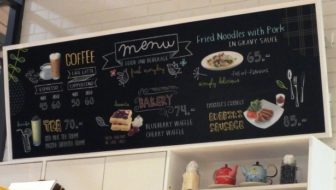 Restaurant menu