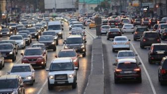 Vehicles on the road