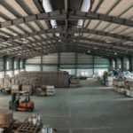Heavy equipments placed for shipping.