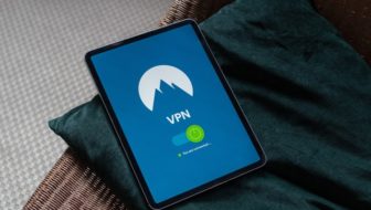 VPN being used on a phone to protect the privacy of the data sent online.
