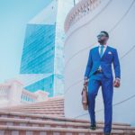 An Entrepreneur walking down the steps.