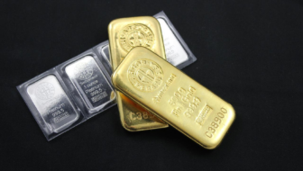 Silver and gold blocks.