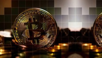 A golden bitcoin with Letter B embossed on it.