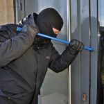 A burglar trying to open the gate.