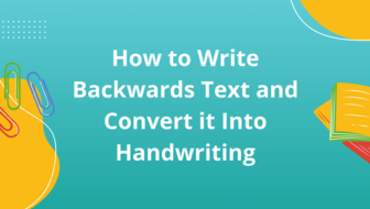 backword text to handwriting banner