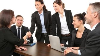 A group of people making business decision.