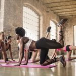 Women working out.