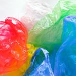 Different colour plastic bags.