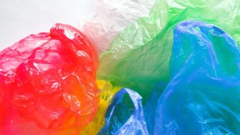 Different colour plastic bags.
