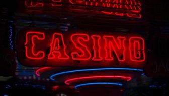 Online casino shinning in red.