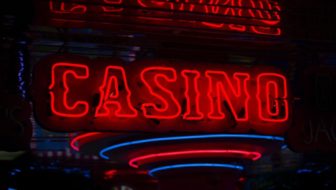 Online casino shinning in red.