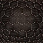 A globe with hexagons.