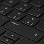 A black keyboard.