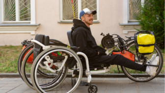 A disabled man.