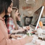 Women working.