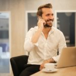 A man taking over phone.