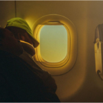 Sleeping on a plane