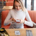 women using qr code