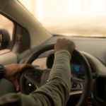 man driving taxi