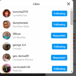 Following List on Instagram