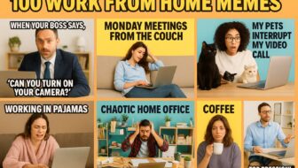 100 funny work from home memes