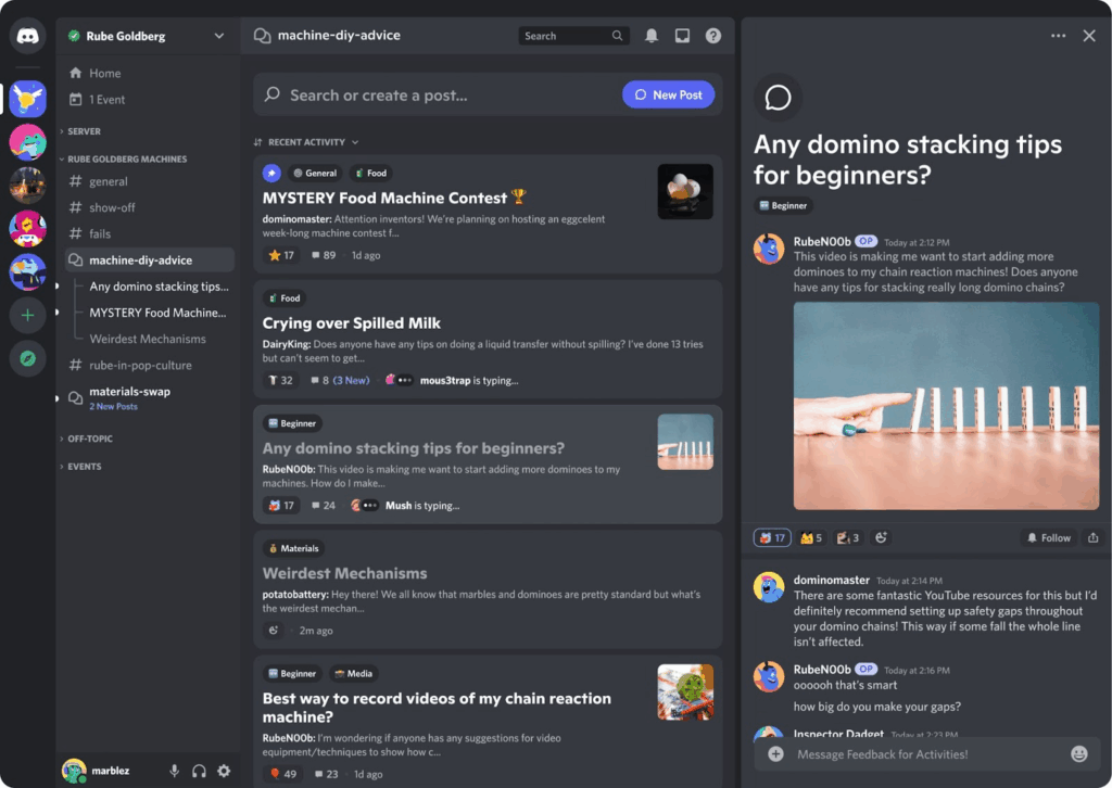 Discord channels