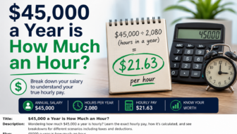 $45,000 a Year is How Much an Hour