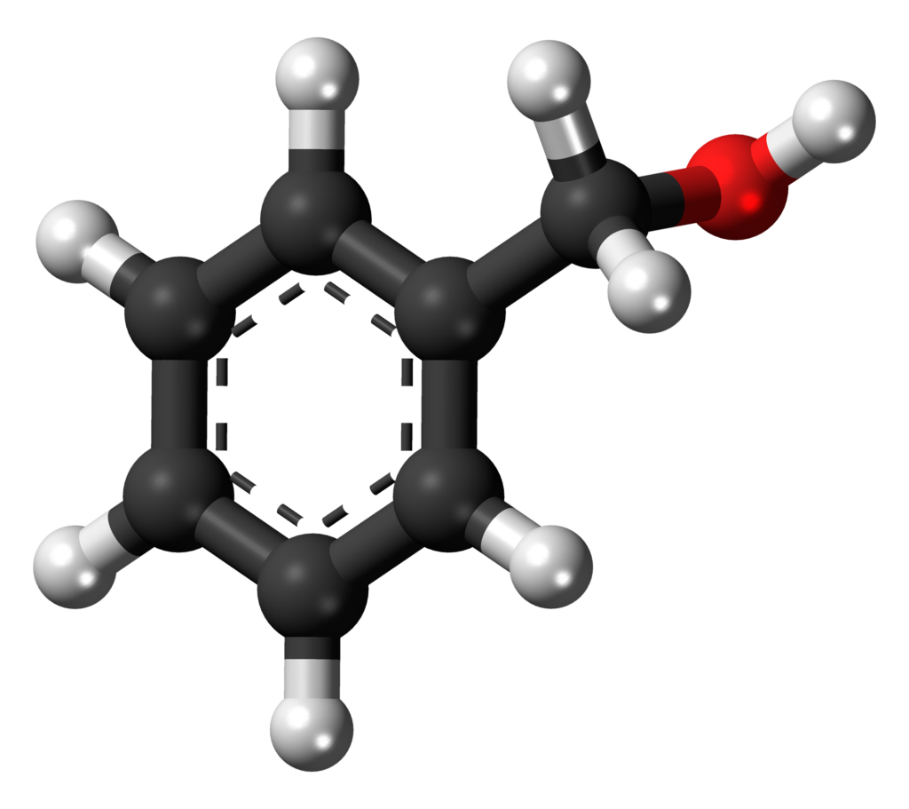 Benzyl-alcohol-3D-balls