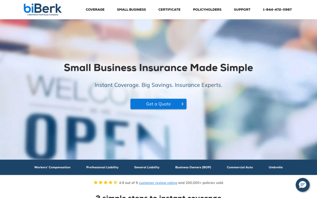 biBERK (Berkshire Hathaway Direct) Screenshot