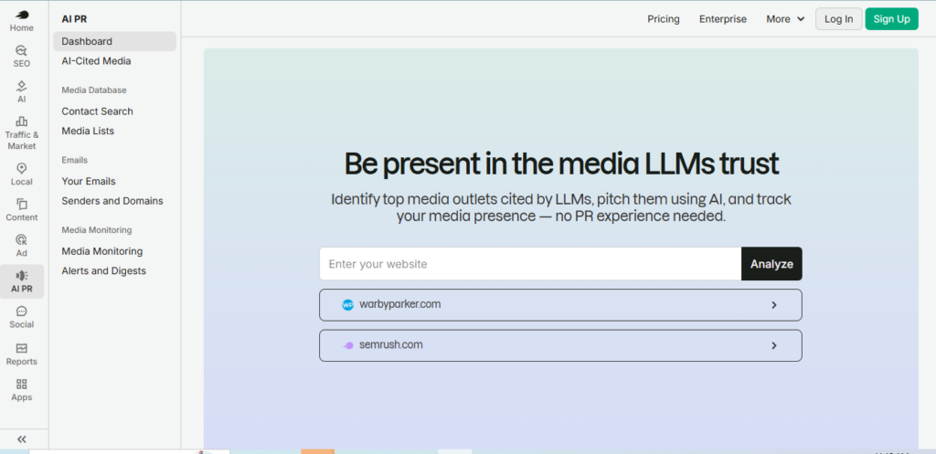  Semrush AI PR Toolkit