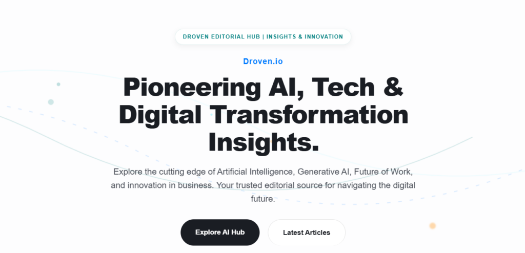 Droven.io HOMEPAGE screenshot