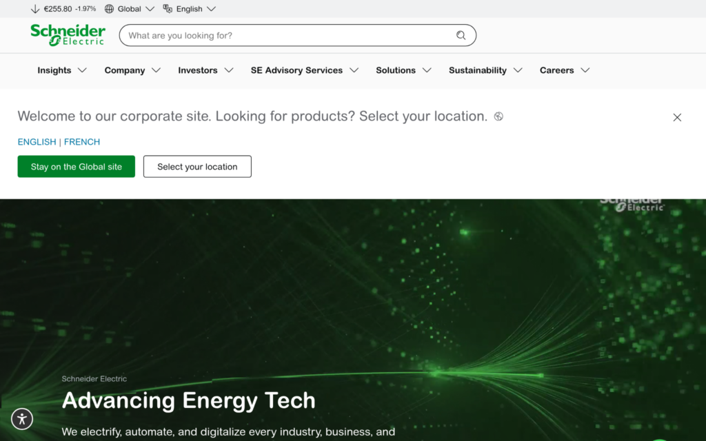Schneider Electric Screenshot